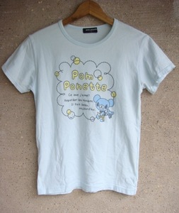  pom ponette ポンポネット　Tシャツ　 みずいろ　L　（１６０）