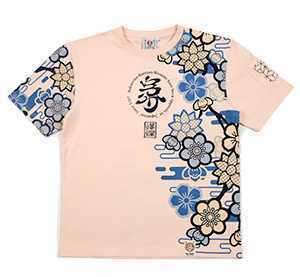 爆裂爛漫娘/花柄/Tシャツ/ピンク/M/RMT-312/エフ商会