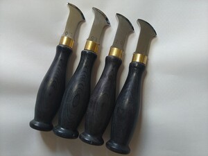 フチ捻 先端幅 1.0 1.5 2.0 2.5mm 4個セット ステンレス ライン装飾 縫い代 レザークラフト 道具