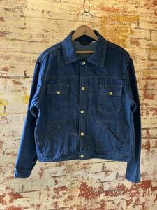 ~70s ELY DENIM JACKET ONE WASHED ヴィンテージ ビンテージ デニムジャケット ワンウォッシュ 真紺 44 XL アメカジ 60s 送料無料