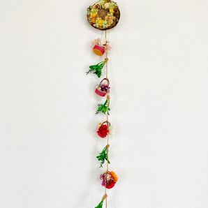 2個セット 切株アートフラワー ガーランドウォールフラワー プリザーブドフラワー インテリア 壁掛け フラワーアレンジメント