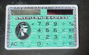 AMERICAN EXPRESS計算機ソーラーパワー