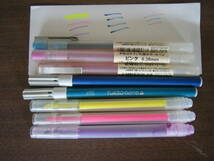 サインペンなど セット/水性（ゲルインキ）ボールペン３本 ＋TURBO GIOTTO 2本 ＋（ピンク）（黄）（紫）_画像4