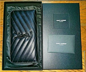 YVES SAINT LAURENT サンローラン 長財布 ブラック