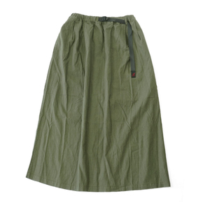 GRAMICCI LINEN COTTON LONG FLARE SKIRT[L] olive Gramicci linen cotton flair long skirt Easy skirt GLSK-20S035