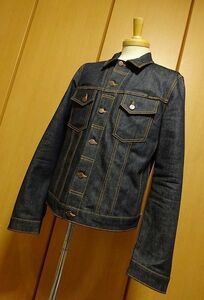 美品 Nudie Jeans ヌーディジーンズ PERRY デニムジャケット NJ3486 Gジャン 大きいサイズ (L) ルーマニア製