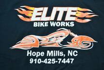 ◇ 美品 米国古着 ELITE BIKE WORKS Tシャツ　L　ブラック　黒　ポケT　大きいサイズ バイク ノースカロライナ ホープミルズ ◇_画像2