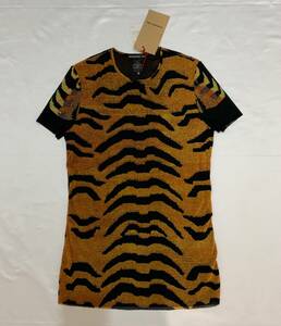 Новая Vivienne Tam Vivi Tam Tig Tiger Pattern Tiger Tiger Power Net Set Tops Cut Saw Fish