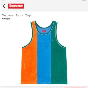 【国内正規未使用】Supreme タンクトップ　Sサイズ / Velour Tank Top