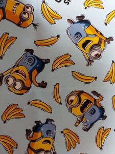 a③ミニオンズ キャラクター生地 怪盗グルー 110×30cm ハギレ ブルー