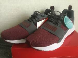 ◆ PUMA プーマ WIRED MU 370169-02 27㎝ ワインレッド×グレー　新品