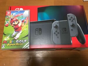 新品◆Nintendo Switch グレー+ マリオゴルフ スーパーラッシュ