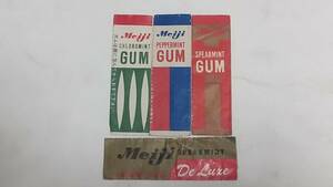 Showa Retro Meiji Gum Curping 4 штуки Set Seppermint Spearmint