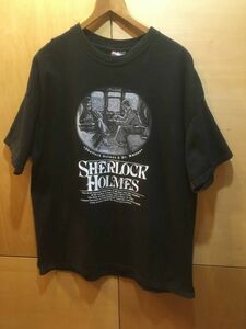 古着 シャーロック・ホームズ コナン・ドイル Tシャツ ワトソン モリアーティ XL 黒 小説