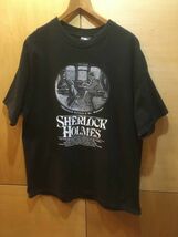 古着 シャーロック・ホームズ コナン・ドイル Tシャツ ワトソン モリアーティ XL 黒 小説_画像1