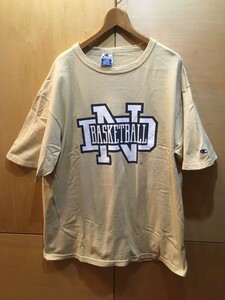 古着 ビンテージ Tシャツ チャンピオン Champion USA製 バスケットボール ビッグ ロゴ メンズ XL NCAA ノートルダム カレッジ