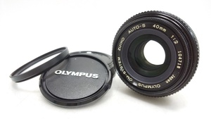 【中古】OLYMPUS OM-SYSTEM ZUIKO AUTO-S 40ｍｍ F2 2021年7月 オーバーホール 現状品 オリンパス 　