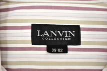 Y-2320★送料無料★超美品★LANVIN COLLECTION ランバン コレクション★日本製 マルチカラー ストライプ 長袖 ボタンダウンシャツ 39-82 M_画像3