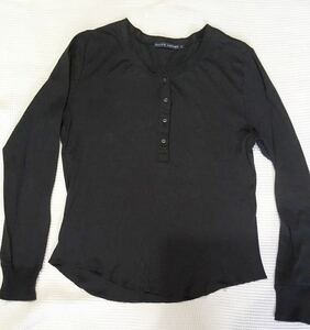  Ralph Lauren cotton / long sleeve cut and sewn black size L