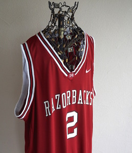 2000s NIKE アーカンソー大学 RAZORBACKS バスケットボール ゲームジャージーシャツ XL タンクトップ ユニフォーム USA アメリカ 古着