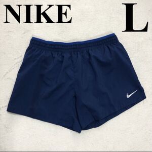 L NIKE レディース スポーツウェア 紺 ナイキフレックスショートパンツ 新品タグ付き ランニングパンツ 13cm トレーニング マラソン