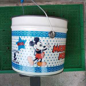  Mickey Mouse MICKEY MOUSE Vintage Vintage? старый жестяная пластина. ведро 