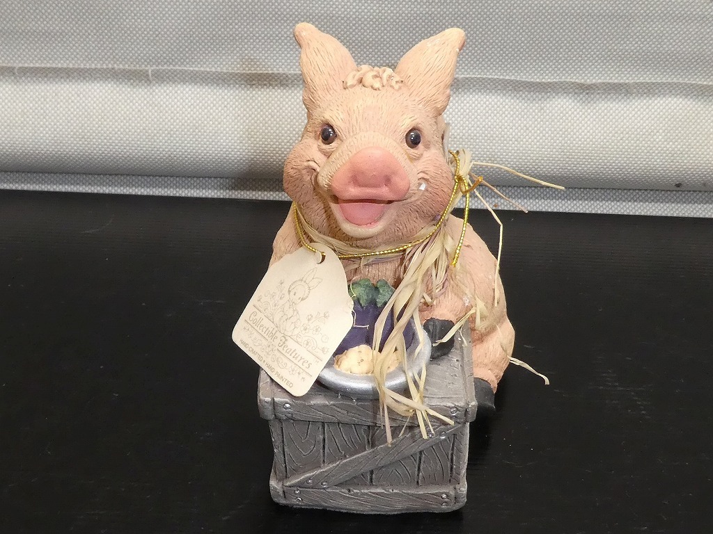 ★Handcraft Collectible Features Sealmark Pig Figurine Object Collective Interior Pig Collection★, handmade works, interior, miscellaneous goods, ornament, object