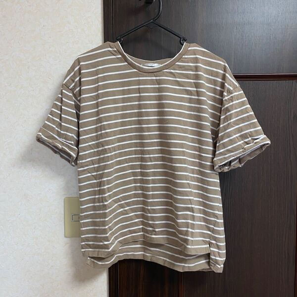 ボーダーTシャツ 半袖Tシャツ ベージュ