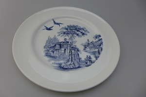 *. bargain * half-price and downward * Aynsley *AYNSLEY* England made * archive * blue * tea * plate * flight *bon tea ina* plate 