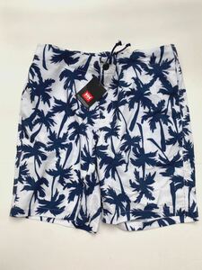  new goods Helly Hansen *7,590 jpy shorts water land both for pa-m tree print swim pants white × navy blue L