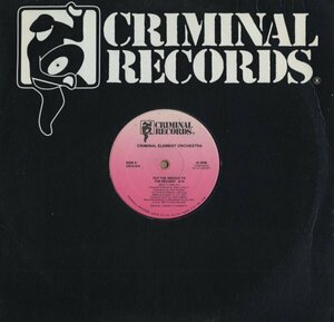 即決(12)PUT THE NEEDLE TO THE RECORD/CRIMINAL ELEMENT ORCHESTRA *DANNY KRIVIT