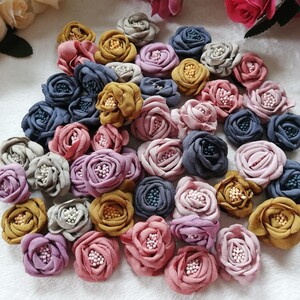 ハンドメイド ワッペン 刺繍 綺麗なワッベン 手作り モチーフ 花80M1