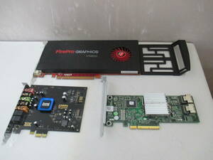 [H1-2]美品★Dell FirePro GRAPHICS V5900グラフィックス カード & サウンドカード creative labs SB1350 & RAIDカード PERC H310 セット★