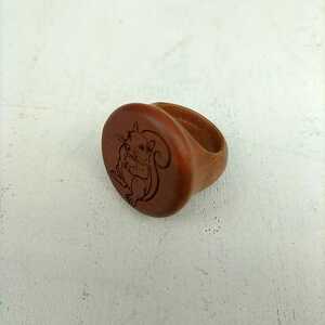 Art hand Auction [Handmade] New/Natural/Wooden/Squirrel/Uncolored/Animal/Ring/Wood Ring/Size 12.5/L04096551/, Handmade, Accessories (for women), others