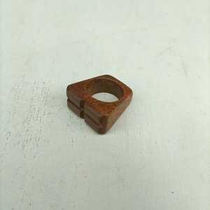 Art hand Auction [Handmade] New/Natural/Wooden/Dark Chocolate/Uncolored/Ring/Wood Ring/Mahogany/Peach Blossom Heart Wood/Size 10.5/L04096551/, Handmade, Accessories (for women), others