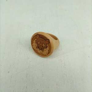 Art hand Auction [Fait main] Nouveau/Naturel/Bois/Tigre/Incolore/Animal/Bague/Bague en bois/Taille 17, 5/L04096551/, Accessoires pour hommes, anneau, autres