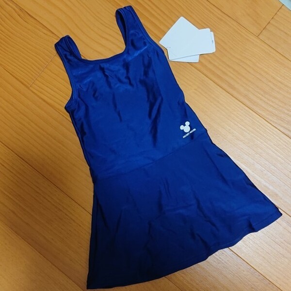 ★120サイズ★新品★未使用★タグ付き★ディズニー★水着★女児★つなぎ★紺色★ミッキー柄★紺色★