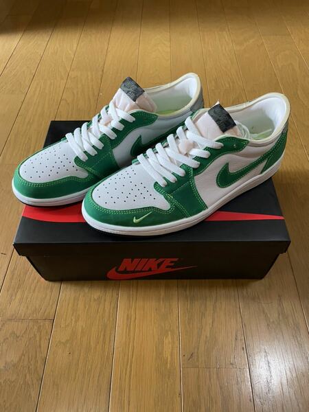 28.5 NIKE AIR JORDAN 1 LOW OG GREEN カスタム グリーン