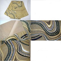 中古 良品 袋帯 正絹 となみ帯 黄土色_画像2