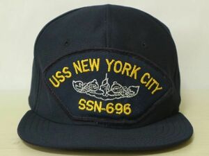 デッドストック USA製 80's～ ビンテージ USS USN USMC 米軍 海軍 米海軍 SSN-696 ベースボール キャップ 帽子 ミリタリー / 空軍 陸軍