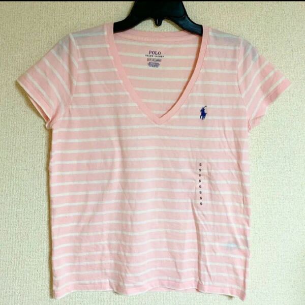 新品 ラルフローレン Tシャツ ボーダー ピンク 半袖Tシャツ RALPH LAUREN