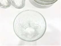 ◆佐々木硝子 SASAKI GLASS 志野路 自然柄　タンブラー ガラスコップ5個 ＆ サラダボール5個 セット_画像3