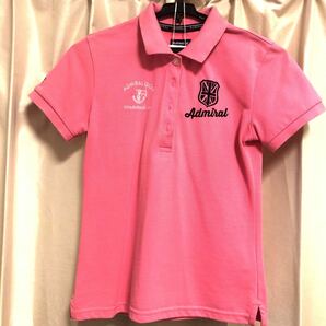アドミラルゴルフ半袖ポロシャツピンク系Sサイズ