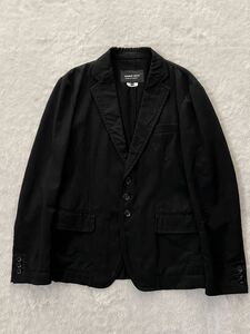 HOMME DEUX COMME des GARCONS sizeXS ブラック ウールジャケット コムデギャルソン メンズ 製品洗い加工 黒