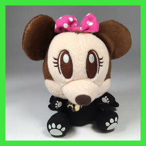 N-1061☆ ディズニーベビー ミニーマウス 鈴付き 黒猫 ぬいぐるみ　Disney　ディズニーキャラクター　商品タグ無し