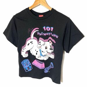 ■KIDS 90s 90年代 ビンテージ USA製 Disney 101 DALMATIANS 101匹 わんちゃん ビッグプリント 半袖Tシャツ 古着 シングルステッチ ■