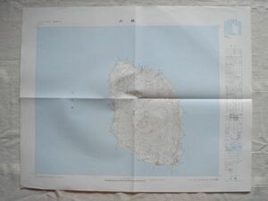 【地図】 大島 5万分の1 昭和46年発行/ 東京都 大島町 伊豆七島 離島 御神火茶屋 展望台 鏡端 測候所 大島送信所 関東 国土地理院