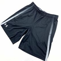 アンダーアーマー UNDER ARMOUR ハーフパンツ ショートパンツ ショーツ メッシュ素材 通気性抜群 ブラック スポーツウエア LG■Ja2095_画像1