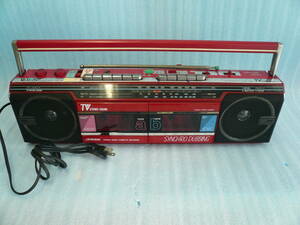 ■ビクター■ステレオラジオカセットレコーダー RC-W50　赤　VICTOR STEREO RADIO CASSETTE RECORDER 日本製　＃当時物 