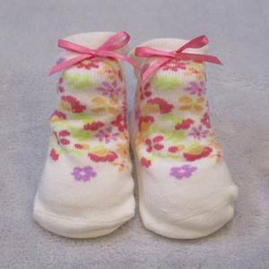 *[ mail ( click post ) correspondence ]BABY AMPERSAND( baby Anne pa Sand ) baby socks shoes did solid socks floral print 10-12cm (49-6371)